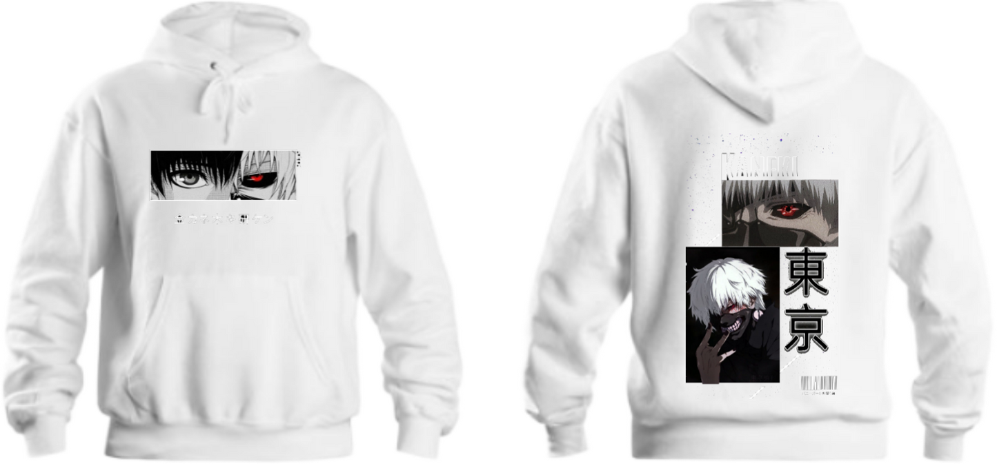 okyo Ghoul One Size hoodie White Back 6