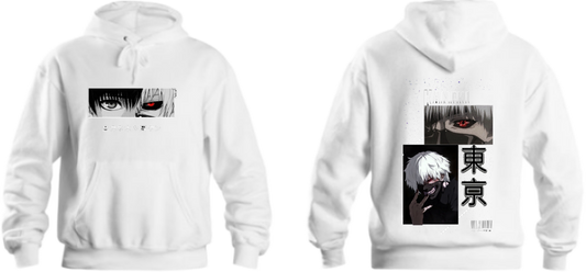 okyo Ghoul One Size hoodie White Back 6