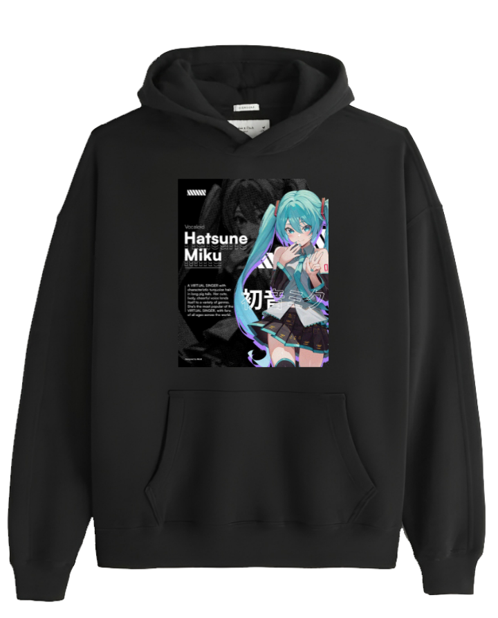 Hatsune Miku One Size hoodie Black 6