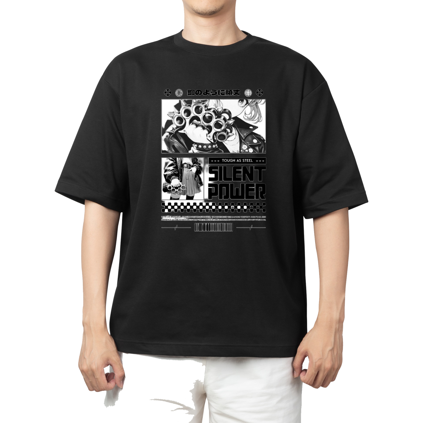 RANDOM ANIME GIRL  t- shirt Black 8