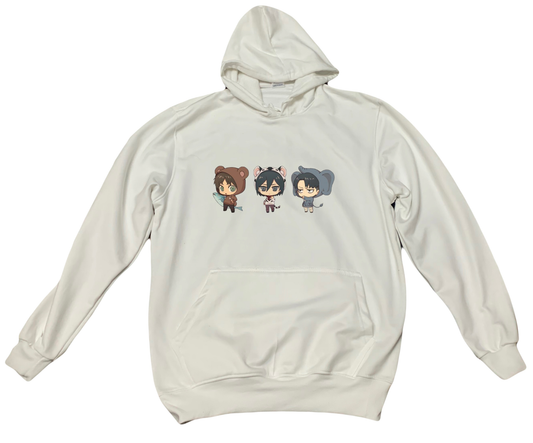 Anime Attack on titan shingeki no kyojin eren levi mikasa Aot White Oversize HOODIE 6
