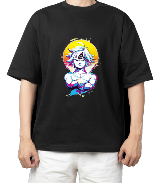 Anime Nanatsu no taizai seven deadly sins One Size t- shirt Black 6