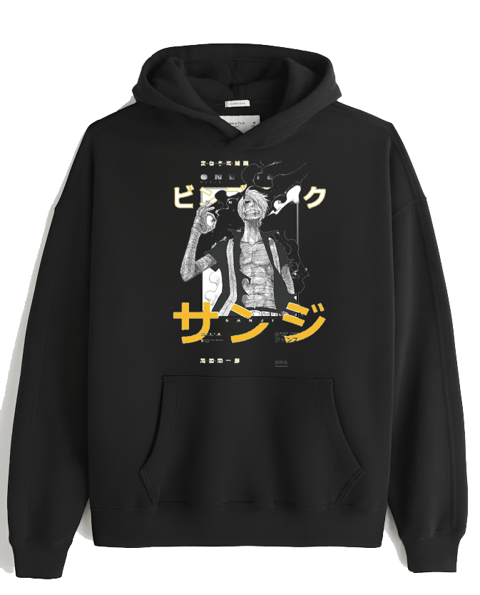 one piece One Size hoodie Black 6