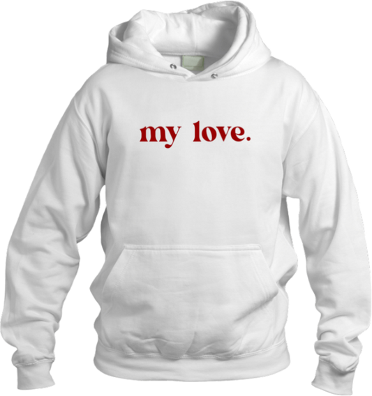 VaIentine coupIe Oversize Hoodie White 6