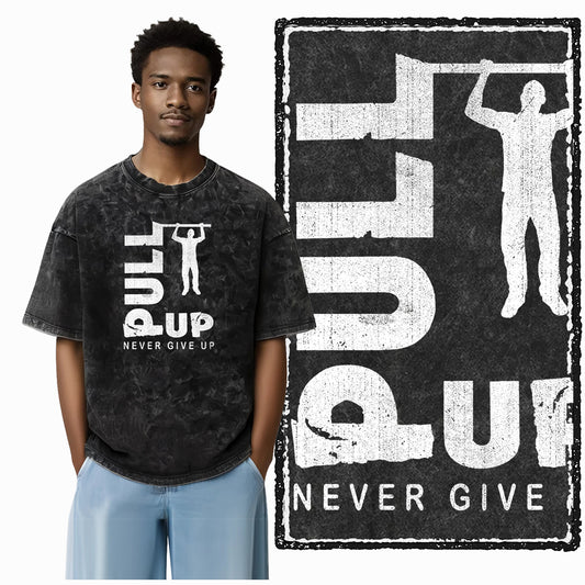 Go Hard Or Go Home Workout Gym T-Shirt Washed Oversized for Men Women, Vintage Fitness Bodybuilding Graphic Tee, Casual Short Sleeve Charcoal Top 6