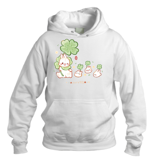 bunny Oversize Hoodie White 6