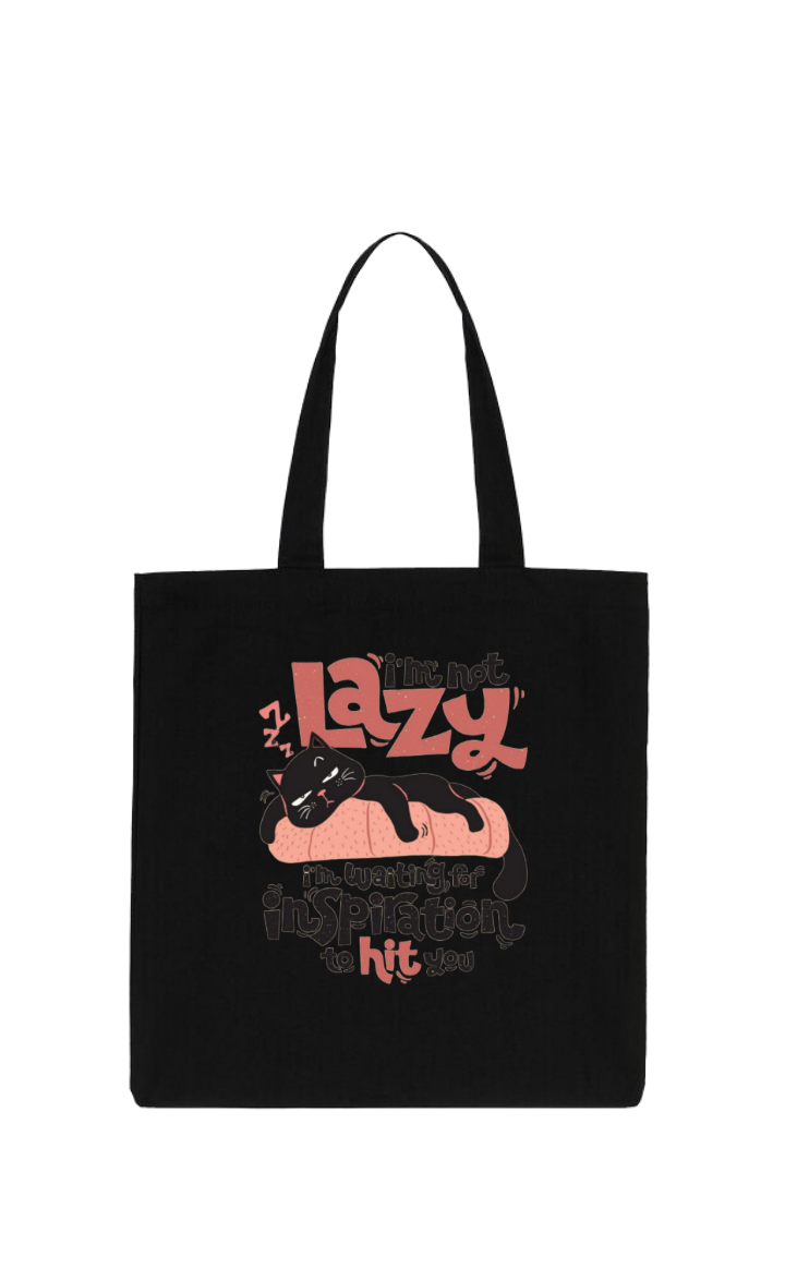 lazy tote bag Black 193