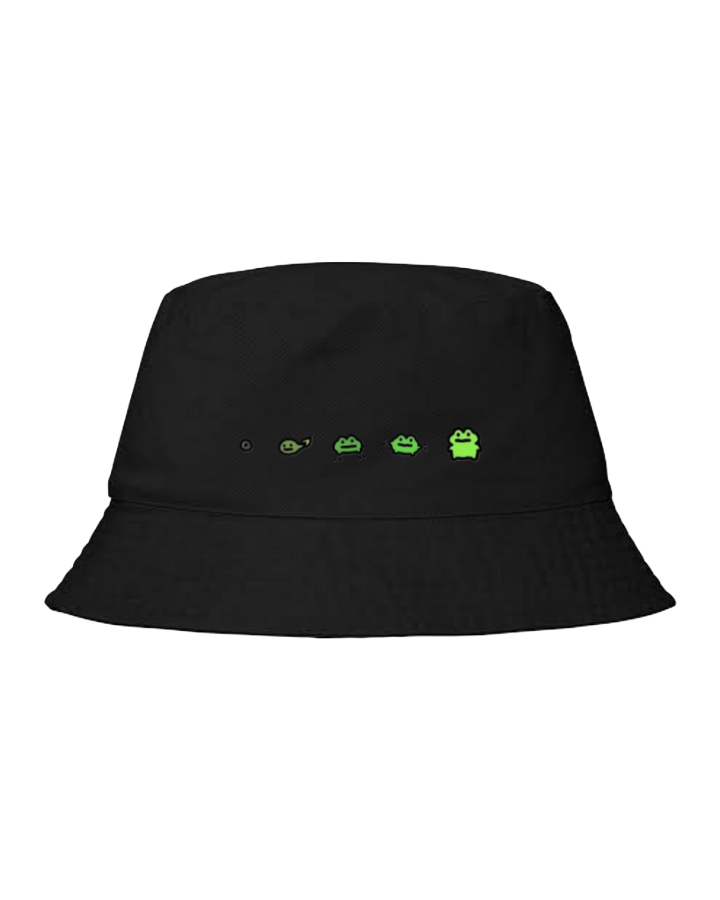 Frog Bucket hat Fishman hat cap Black 6