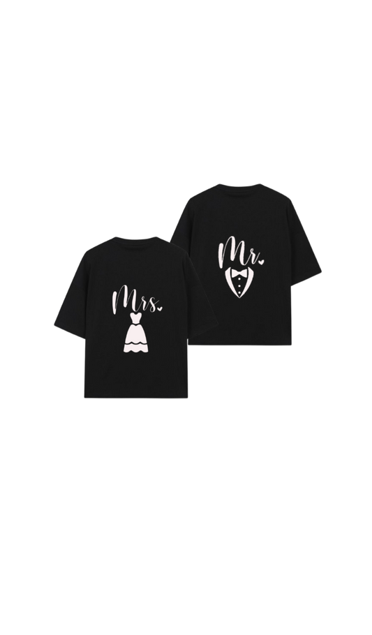VaIentine coupIe t- shirt Black Cables Back 6