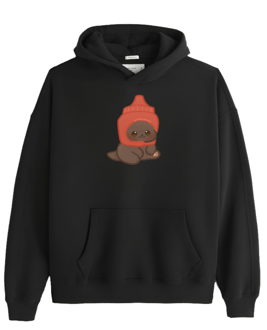 cat Oversize Hoodie Black 6