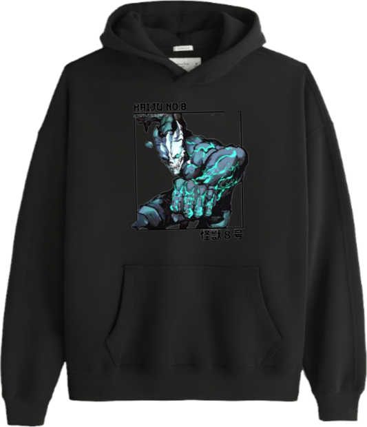 Kaiju No. 8 Over Size hoodie Black 6