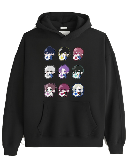 blue lock One Size hoodie Black 6