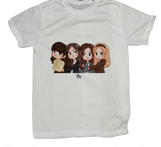 Black pink t- shirt fat White 5