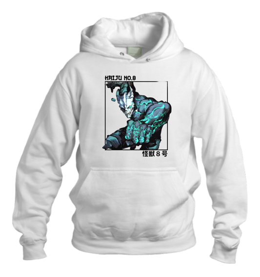 Kaiju No. 8 Over Size hoodie White 6