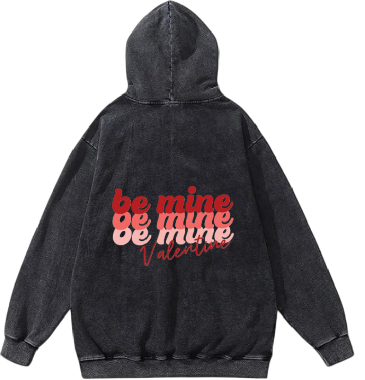 VaIentine coupIe Oversize  Hoodie Washed gray Back 6