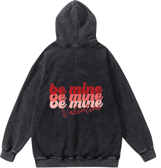 VaIentine coupIe Oversize  Hoodie Washed gray Back 6