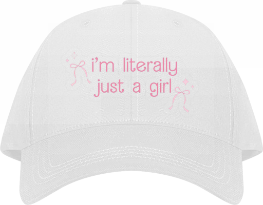 Baseball cap White i’m literally just a girl 6