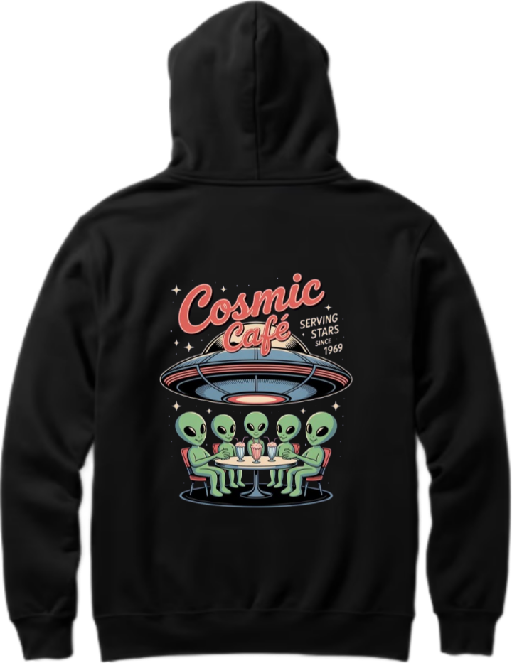 aliens Oversize Hoodie Back Black 6