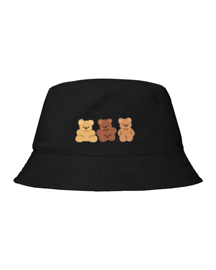bear Bucket hat Fishman hat cap Black 6