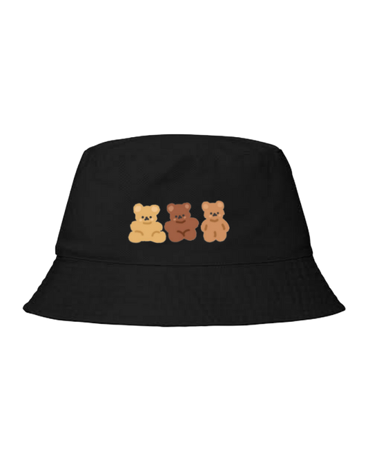 bear Bucket hat Fishman hat cap Black 6