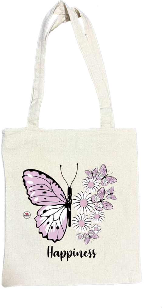 butterflies tote bag Beige 6