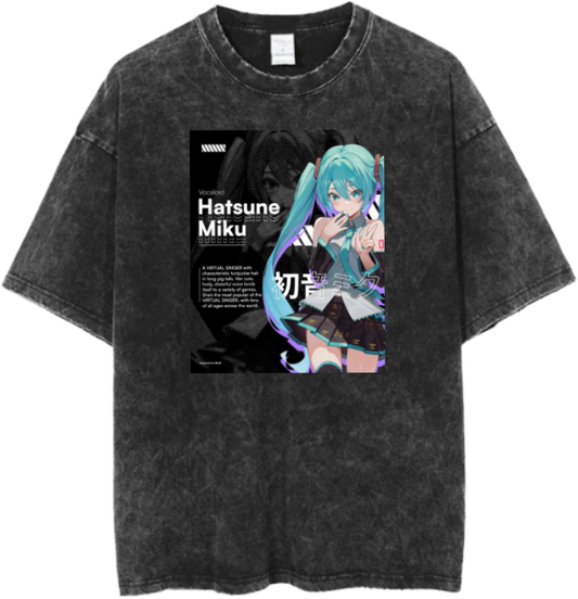 Hatsune Miku t- shirt One Size Washed 6
