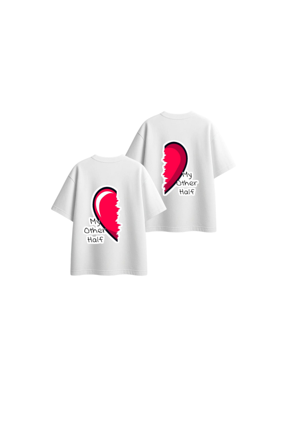 VaIentine coupIe t- shirt White Cables Back 6