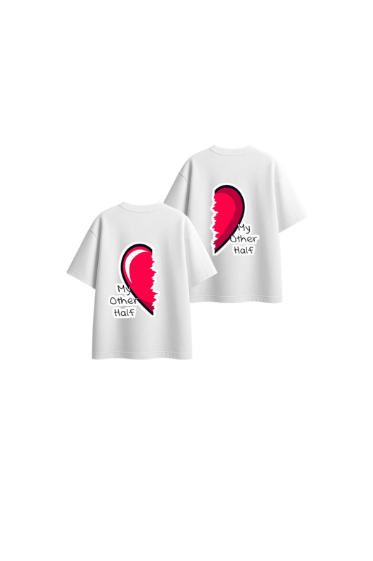 VaIentine coupIe t- shirt White Cables Back 6
