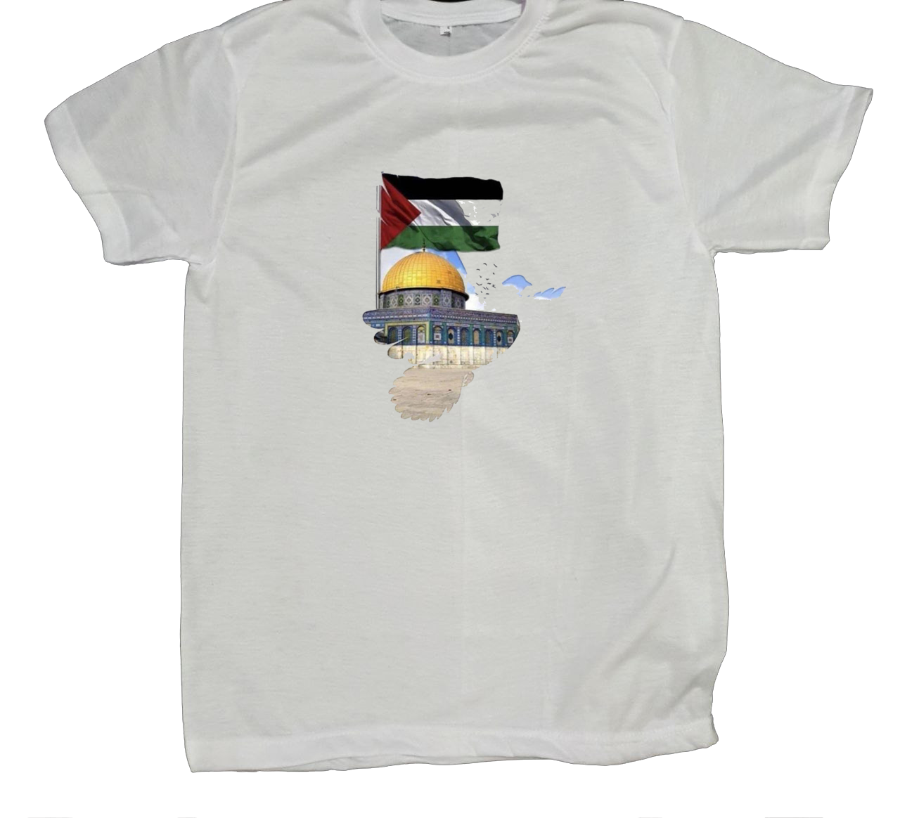 Palestine t- shirt fat White 6