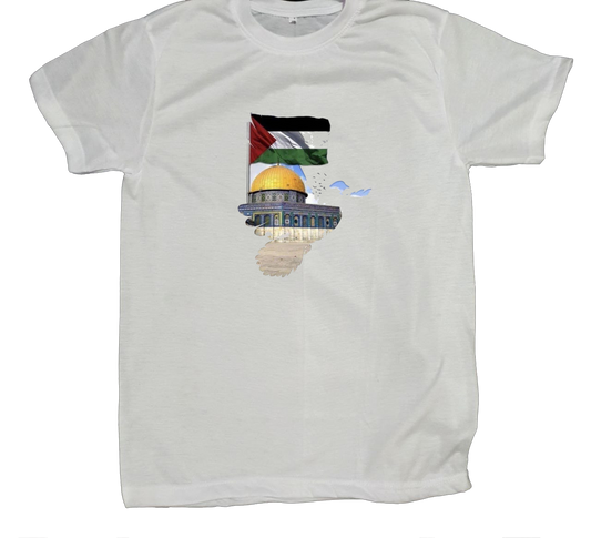 Palestine t- shirt fat White 6