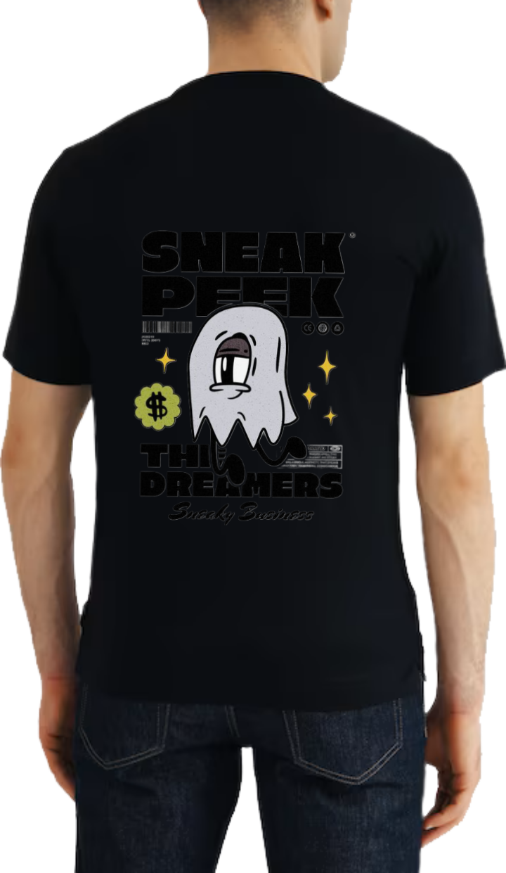 SNEAK PEEK t- shirt One Size Black Back 6
