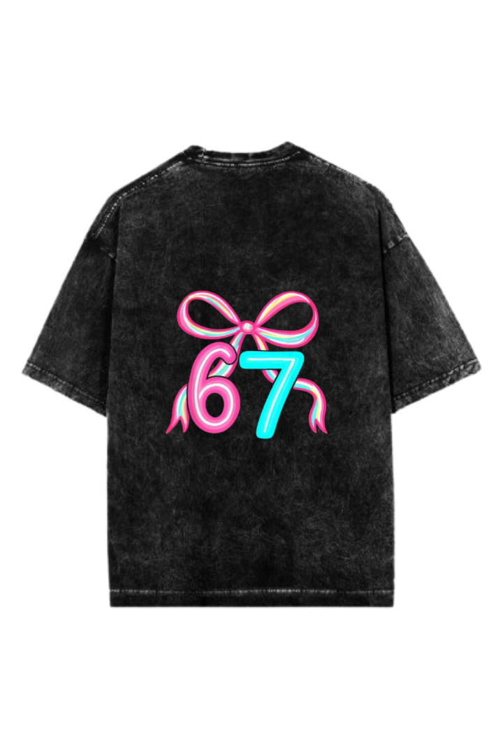 67 designs One Size t- shirt Washed Back 6