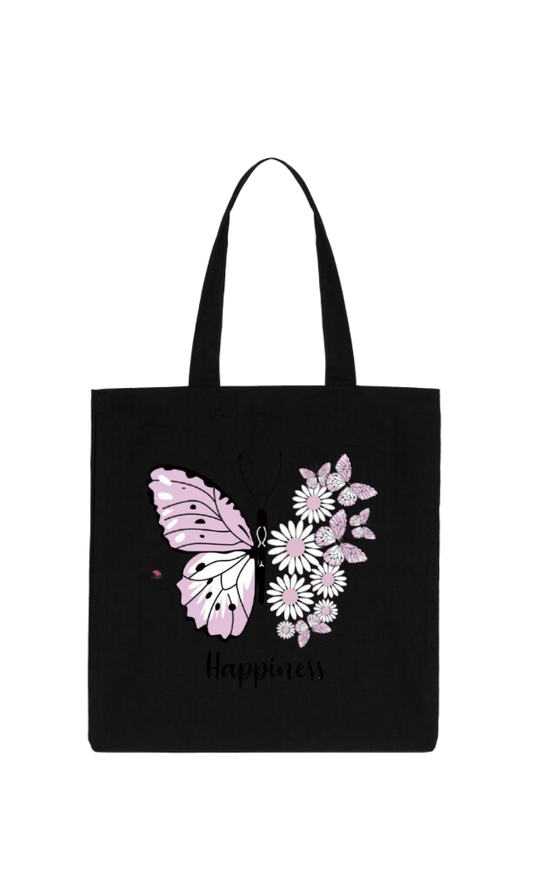 butterflies tote bag Black 6