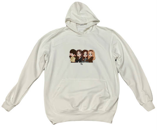 Black pink One Size hoodie White 5