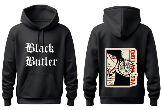 Black Butler One Size hoodie Black Back 6