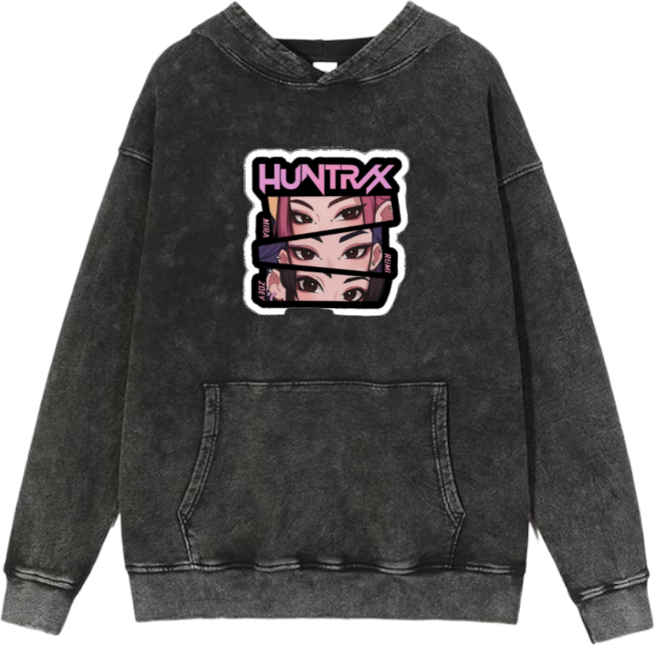 Hunterix kpop Oversize  Hoodie Washed gray 6