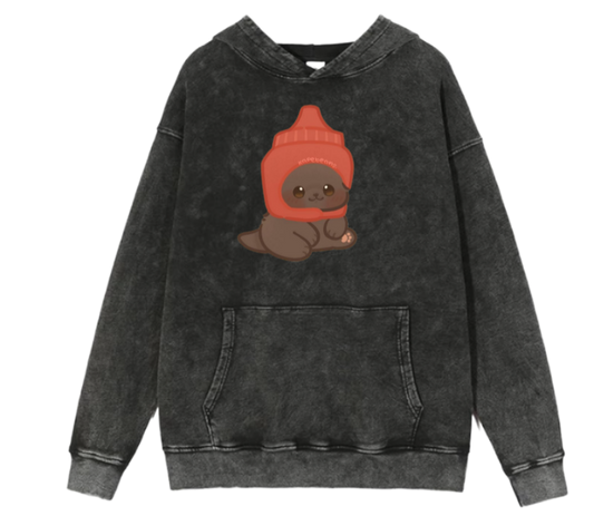 cat Oversize Hoodie Washed 6