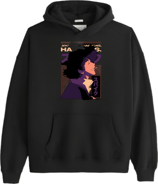 Cowboy Bebop Over Size hoodie Black 6