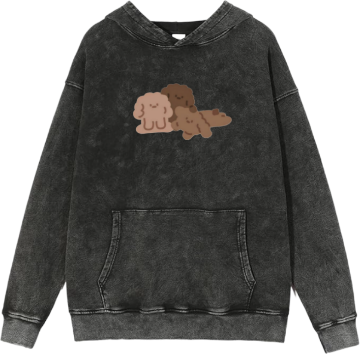 bear Oversize  Hoodie Washed gray 6