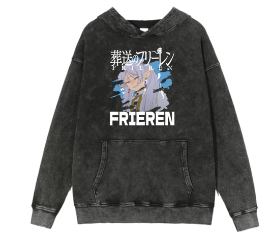 Frieren Beyond Journey's End One Size hoodie Washed 6