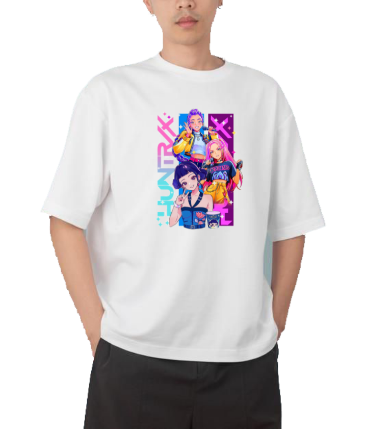 Hunterix kpop  Oversize t- shirt White 6
