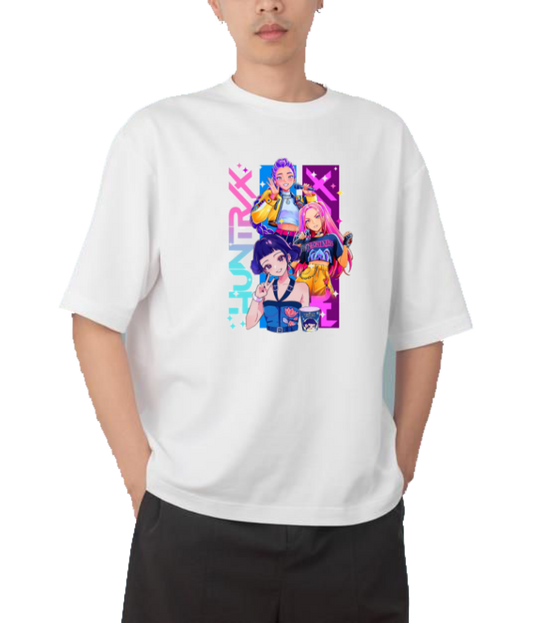 Hunterix kpop  Oversize t- shirt White 6