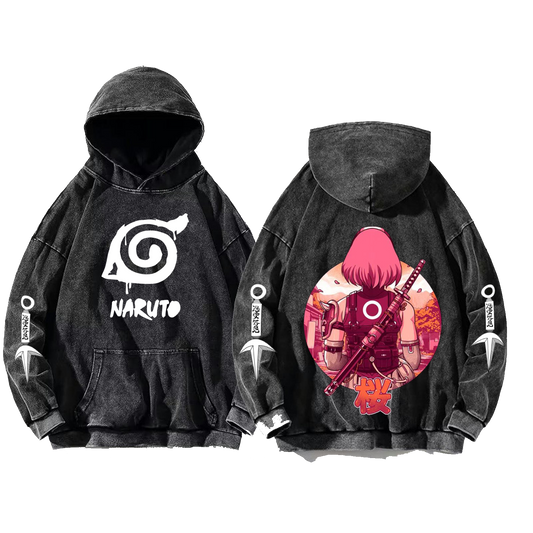 Naruto Shippuden One Size hoodie Washed Back 6