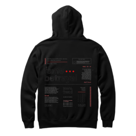 fame ... betrayal Back text oversize hoodie back 6