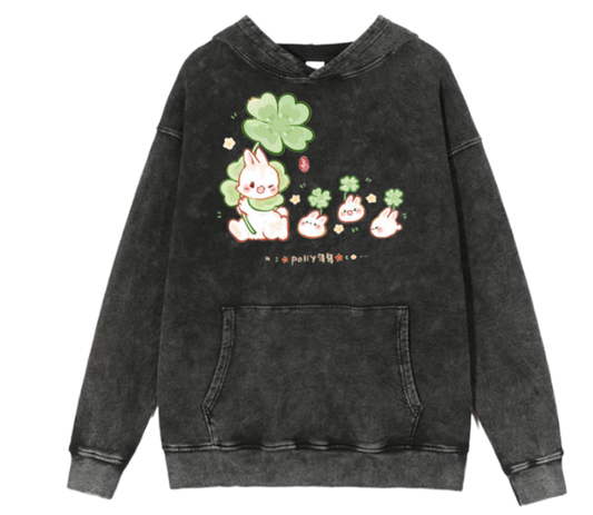 bunny Oversize Hoodie Washed 6