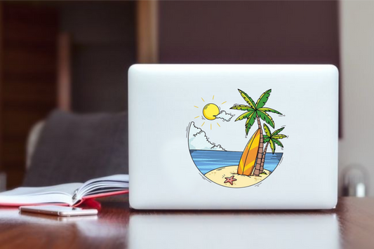 Summer Vibes Laptop Sticker 6