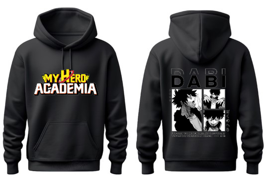 bnha  boku no hero academy One Size hoodie Black Back 6