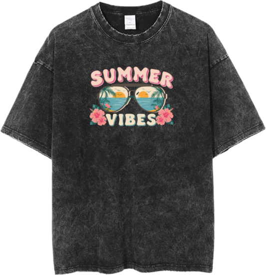 Summer Vibes One Size t- shirt Washed 6
