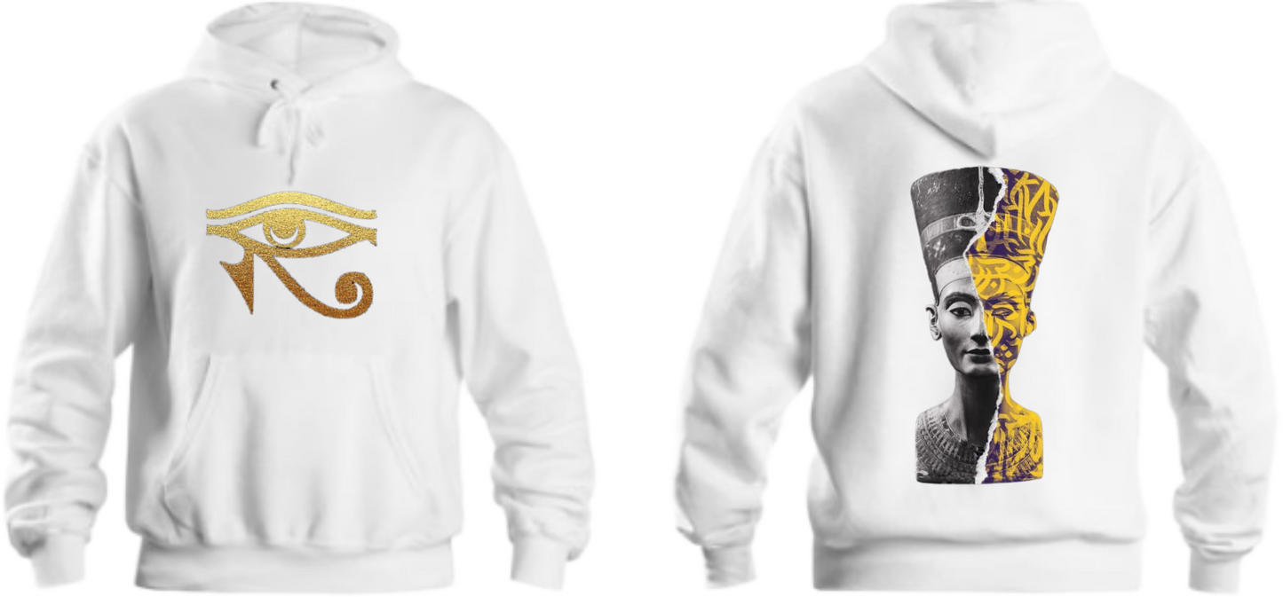 Egypt Over Size hoodie White Back 6