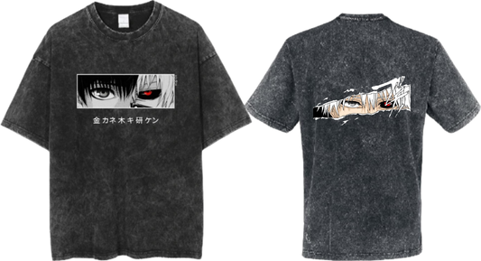 Tokyo ghoul t- shirt One Size Washed Back 6